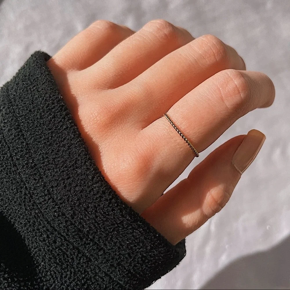 14K Gold Filled Twisted Band Ring